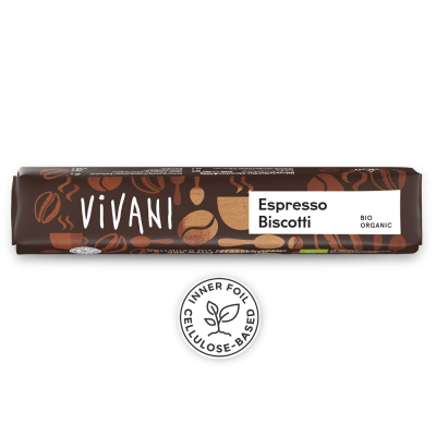 (VB) Espresso Biscotti Schokoriegel Vivani (40g)